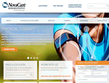 Tablet Screenshot of novacare.com